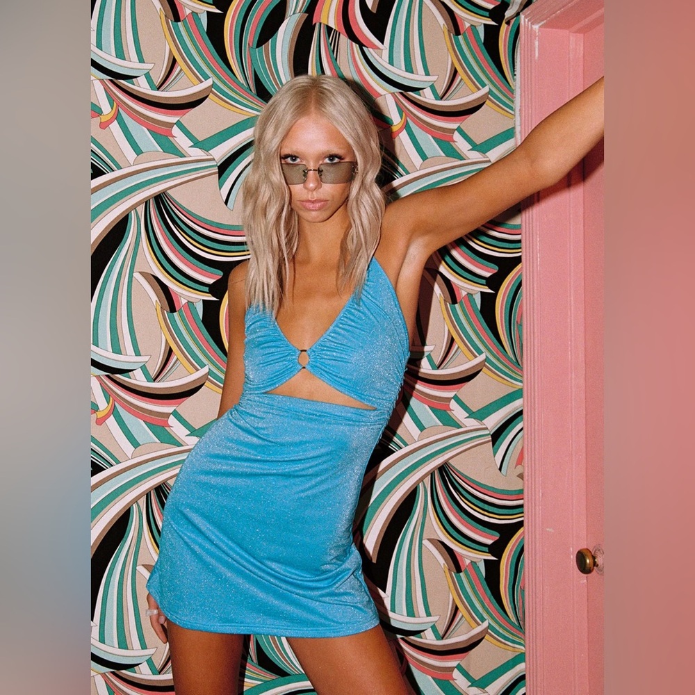 Princess Polly Dana Mini Dress blue